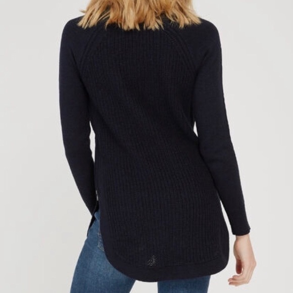 Kismet Dark Navy Pullover Sweater with Side Zipper - Picture 7 of 8